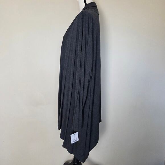 NWT Liz Claiborne Weekend Woman 3X Long Sleeve Open Cardigan Gray - Picture 7 of 16